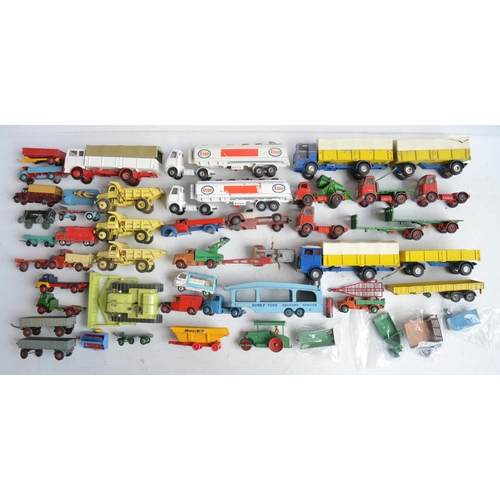 577 - Collection of playworn vintage diecast models from Dinky, Corgi, Tekno etc, qty, all A/F for spares/... 