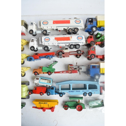 577 - Collection of playworn vintage diecast models from Dinky, Corgi, Tekno etc, qty, all A/F for spares/... 