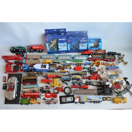 579 - Collection of mostly unboxed models from Majorette, Road Signature, Maisto, Ricko, Dinky, Corgi, Oxf... 