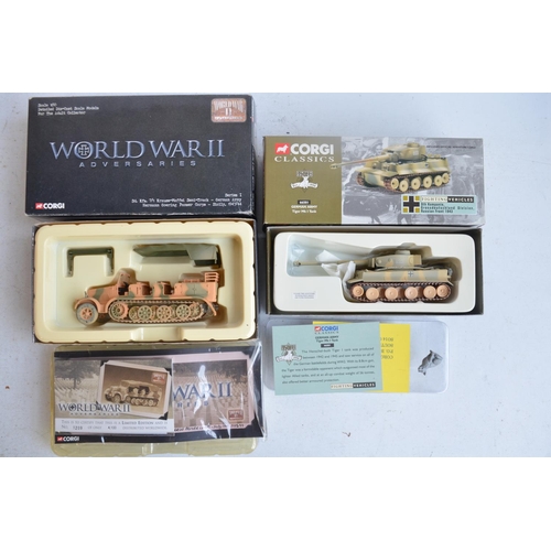 582 - Collection of diecast military models from Corgi, Dinky, Dragon Armour, Norscott etc including a CAT... 