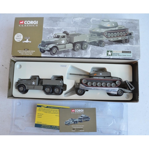 582 - Collection of diecast military models from Corgi, Dinky, Dragon Armour, Norscott etc including a CAT... 