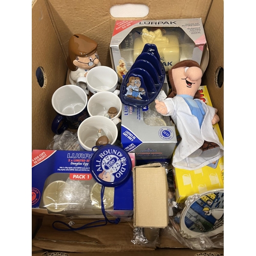 205 - Large collection of various Tetley Tea Folk collectables, Lurpak collectables, etc. (4 boxes)