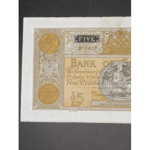 621 - Bank of Scotland, £5, 4 May 1944, serial number 6/R 2431, Elphinstone and Crawford signatures