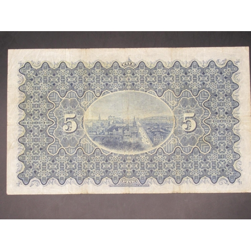 626 - The National Bank of Scotland £5 11 November 1930, serial no. A794-380, (unreadable) and Goodall sig... 