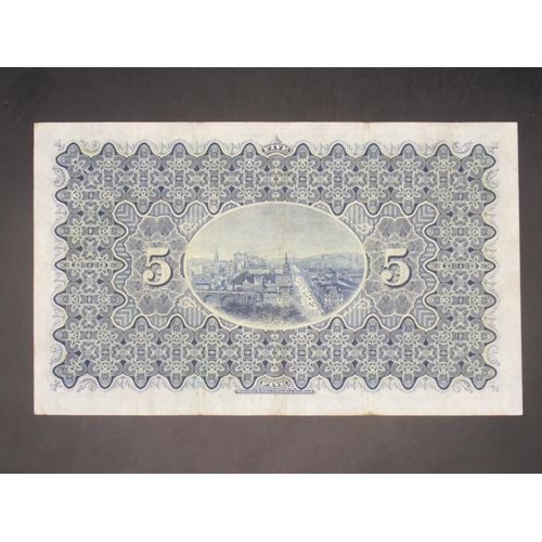 627 - The National Bank of Scotland £5 11 November 1932, serial no. A862-3275, George Drever and Goodall s... 