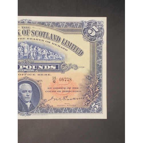 629 - The Commercial Bank of Scotland Limited £5 1 December 1944, serial no. 15/Q 08778, Thomson and Erski... 