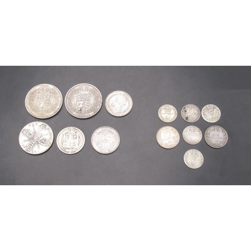 613 - Collection of Pre-1920 GB silver content coins predominantly Victorian to inc. Half-Crowns, Florin, ... 