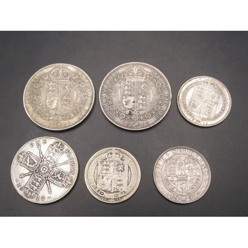 613 - Collection of Pre-1920 GB silver content coins predominantly Victorian to inc. Half-Crowns, Florin, ... 