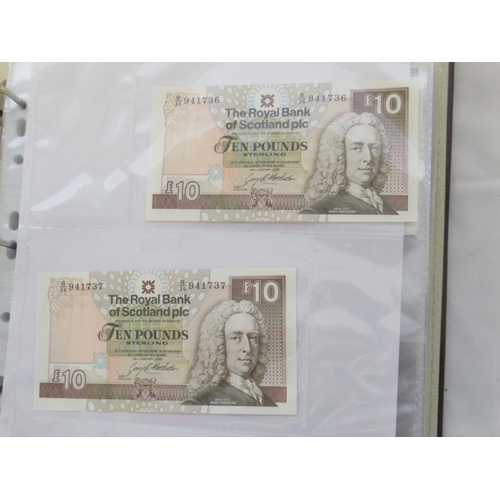 635 - Impressive single owner collection of Scottish banknotes cont. in 2 folders with slip-case, from The... 