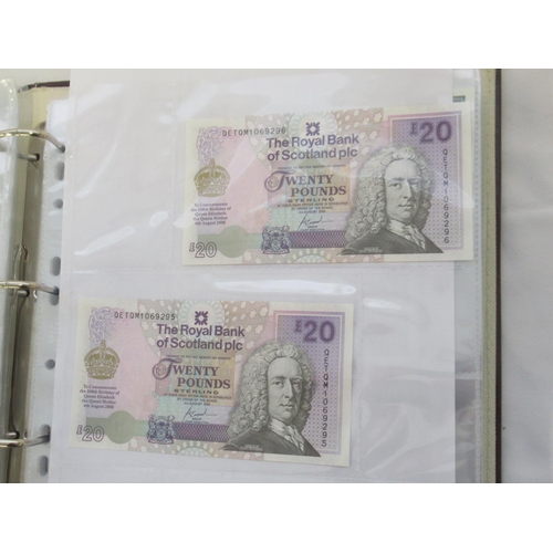 635 - Impressive single owner collection of Scottish banknotes cont. in 2 folders with slip-case, from The... 