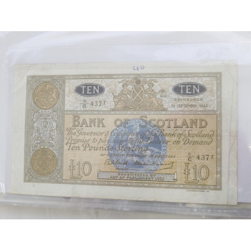 635 - Impressive single owner collection of Scottish banknotes cont. in 2 folders with slip-case, from The... 