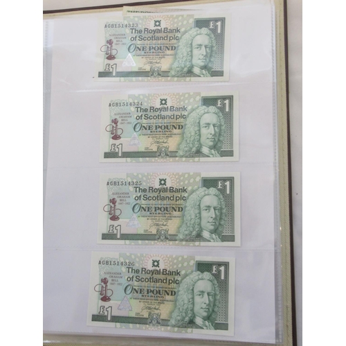 635 - Impressive single owner collection of Scottish banknotes cont. in 2 folders with slip-case, from The... 