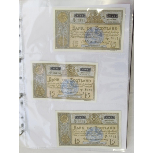 635 - Impressive single owner collection of Scottish banknotes cont. in 2 folders with slip-case, from The... 