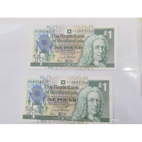 635 - Impressive single owner collection of Scottish banknotes cont. in 2 folders with slip-case, from The... 