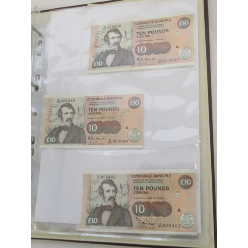 635 - Impressive single owner collection of Scottish banknotes cont. in 2 folders with slip-case, from The... 