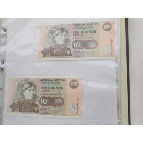 635 - Impressive single owner collection of Scottish banknotes cont. in 2 folders with slip-case, from The... 