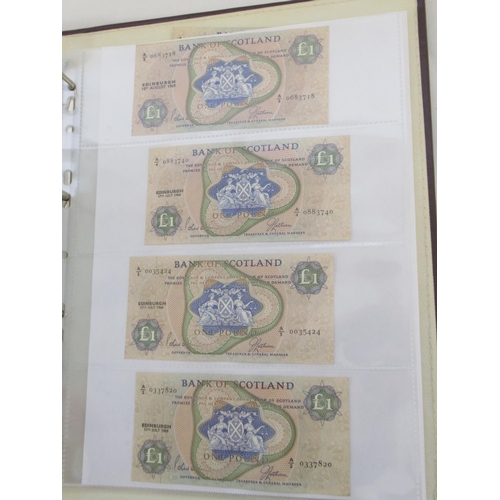 635 - Impressive single owner collection of Scottish banknotes cont. in 2 folders with slip-case, from The... 