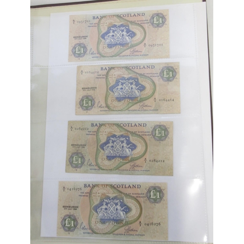 635 - Impressive single owner collection of Scottish banknotes cont. in 2 folders with slip-case, from The... 