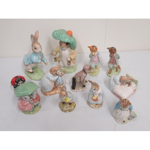 199 - Four boxed Royal Albert Beatrix Potter figures, incl. 'Peter and the Red Pocket Handkerchief'; 'Mr M... 