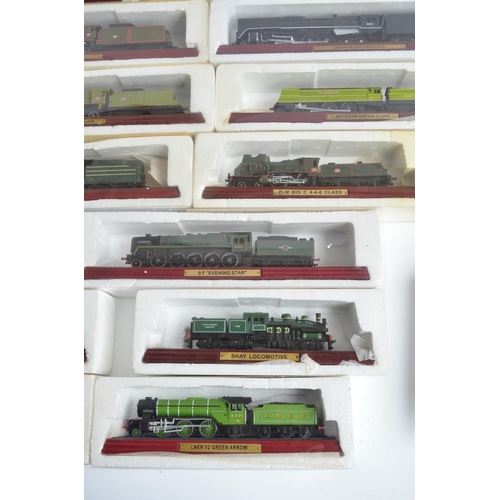 587 - Collection of Atlas Editions plastic pre-built Locomotive Legends series static models with a quanti... 