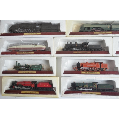 587 - Collection of Atlas Editions plastic pre-built Locomotive Legends series static models with a quanti... 