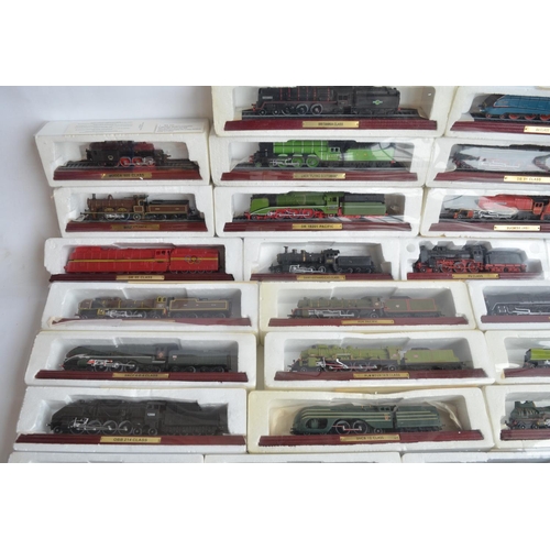 587 - Collection of Atlas Editions plastic pre-built Locomotive Legends series static models with a quanti... 