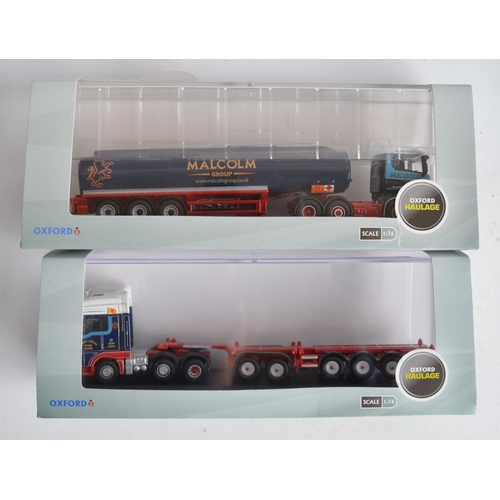 590 - Fifteen boxed 1/76 scale (OO gauge) diecast truck models from Oxford Haulage range, some models a li... 