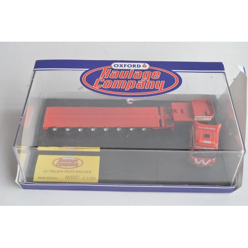 591 - Twenty boxed diecast truck models from Oxford Diecast (19x Haulage range) to include 18x 1/76 scale ... 