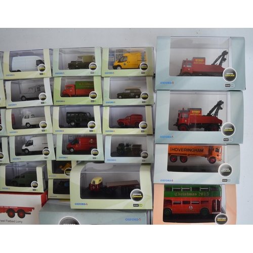 593 - Collection of diecast vehicle models from Oxford Diecast, all 1/76 scale (OO gauge), some wing mirro... 