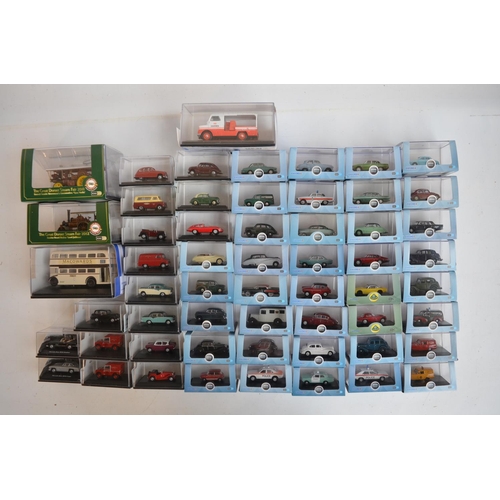 595 - Collection of 56 boxed 1/76 scale (OO gauge) vehicle models to include 54 from Oxford Diecast includ... 