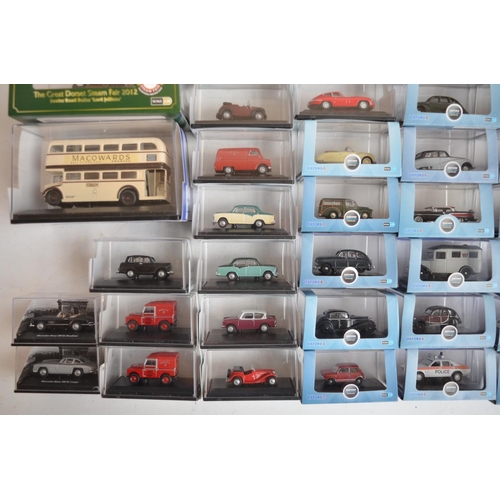 595 - Collection of 56 boxed 1/76 scale (OO gauge) vehicle models to include 54 from Oxford Diecast includ... 