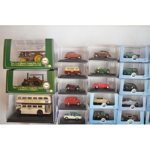 595 - Collection of 56 boxed 1/76 scale (OO gauge) vehicle models to include 54 from Oxford Diecast includ... 