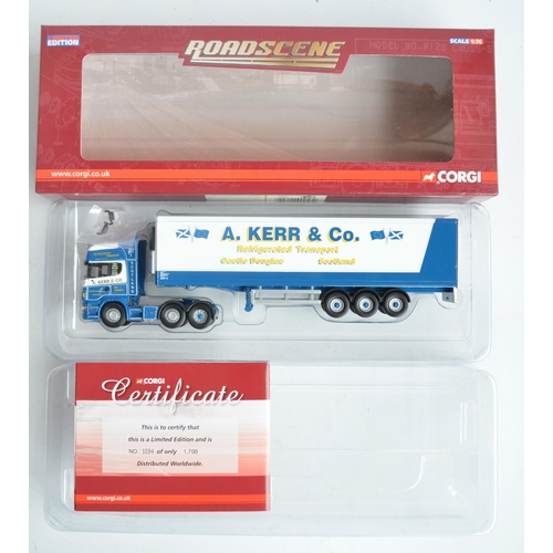 598 - Fifteen boxed limited edition 1/76 scale (OO gauge) diecast truck and trailer models from Corgi's Ro... 