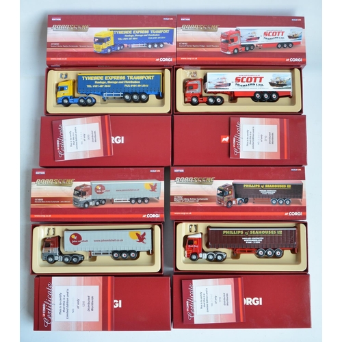 598 - Fifteen boxed limited edition 1/76 scale (OO gauge) diecast truck and trailer models from Corgi's Ro... 