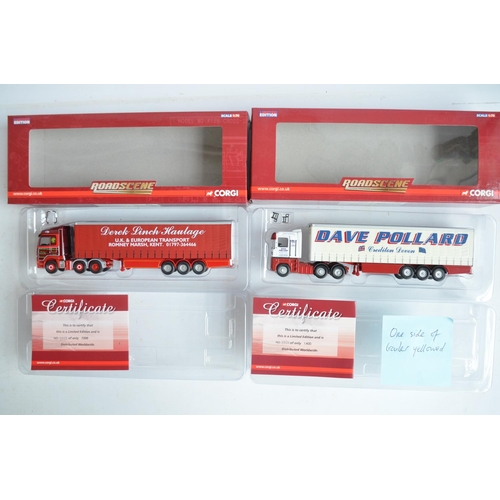 598 - Fifteen boxed limited edition 1/76 scale (OO gauge) diecast truck and trailer models from Corgi's Ro... 