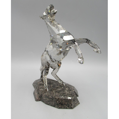 226 - Swarovski crystal 'Soul Mates' 'Power of Motion' rearing stallion, H21.5cm