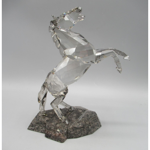 226 - Swarovski crystal 'Soul Mates' 'Power of Motion' rearing stallion, H21.5cm