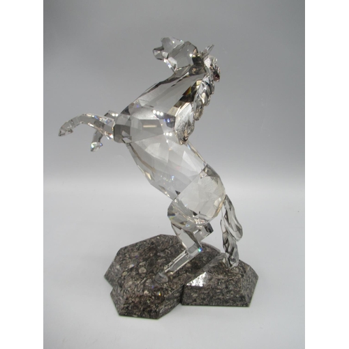 226 - Swarovski crystal 'Soul Mates' 'Power of Motion' rearing stallion, H21.5cm