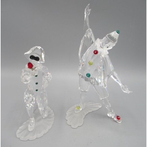 227 - Swarovski Masquerade figures, incl. '2001 Masquerade Harlequin' and '1999 Masquerade Pierrot', max H... 