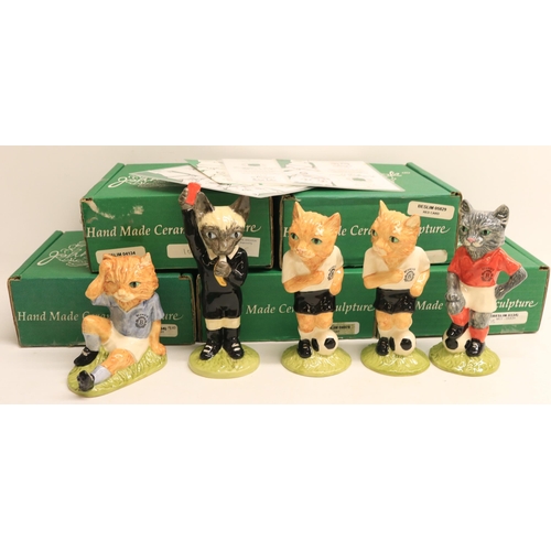 187 - Beswick 'Footballing Felines', incl. two 'Dribble', FF4; 'KitKat', FF3,'Mee-Ouch', FF2; 'Red Card', ... 