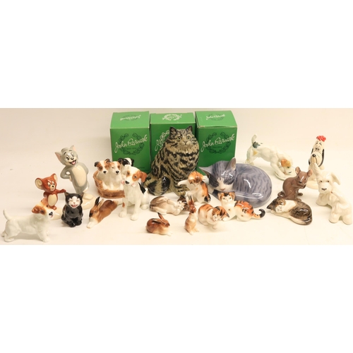 189 - Collection of ceramic animals, incl. Royal Doulton, Beswick, Royal Copenhagen and Beswick Tom and Je... 