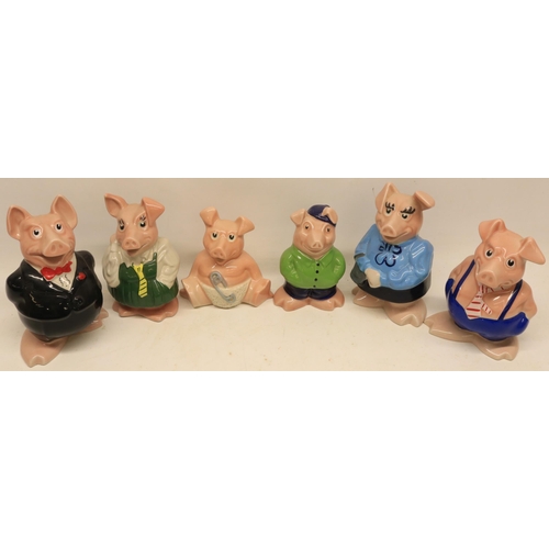 207 - Collection of Wade Nat West piggy banks, incl. Cousin Wesley (6)