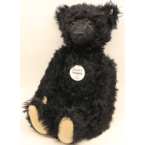 166 - Steiff 'Teddy Bear 1912' in black mohair, 70cm, limited edition 195/1912, with box and certificate