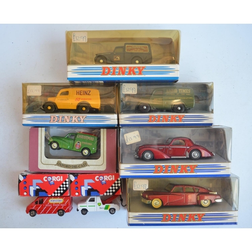 567 - Collection of diecast model vehicles from Corgi, Dinky, Matchbox etc including 8 small scale blister... 