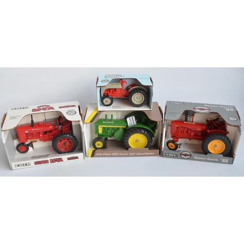 598A - Four boxed 1/16 scale diecast metal tractor models from Ertl to include Massey Harris 55, McCormick ... 