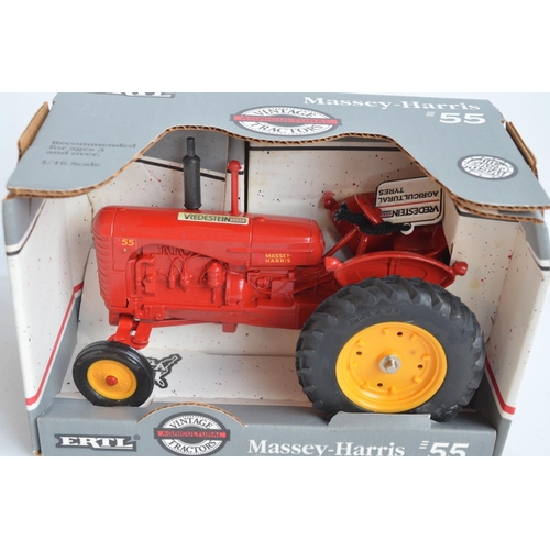 598A - Four boxed 1/16 scale diecast metal tractor models from Ertl to include Massey Harris 55, McCormick ... 