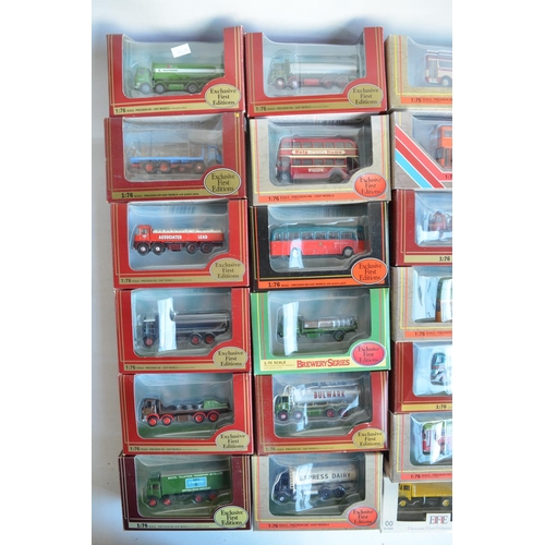 602 - Collection of Thirty two boxed 1/76 scale (OO gauge) diecast truck and bus models from Exclusive Fir... 