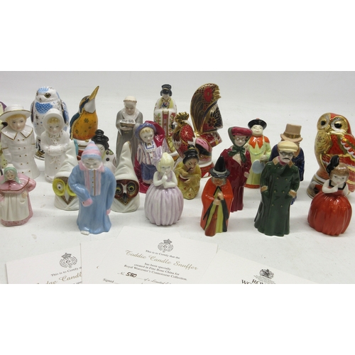 185 - Collection of Royal Worcester candle snuffers, incl. 'Howard', Helen's Babies, limited edition of 75... 