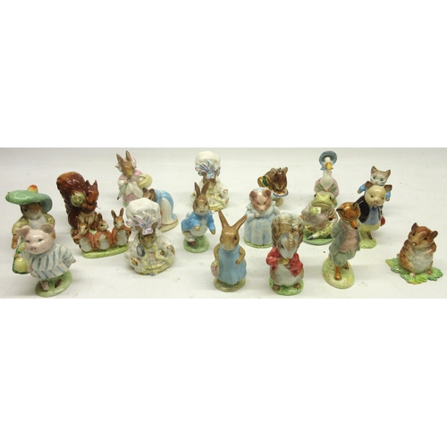 195 - Collection of Beswick Beatrix Potter figures, with earlier stamps (20)