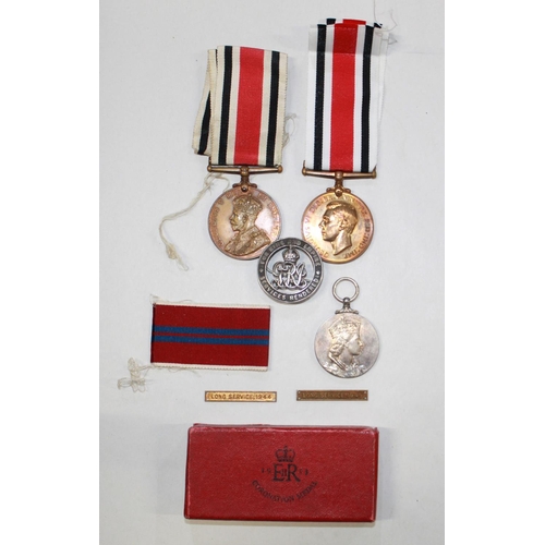 230 - Two Special Constabulary Long Service Medals, George V/George VI. Queen Elizabeth II Coronation Meda... 